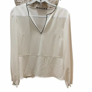 Zara white blouse sz S